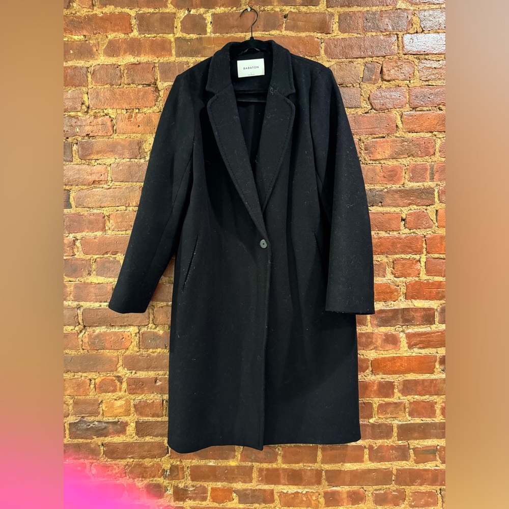 Babaton Black Wool Steadman Coat
